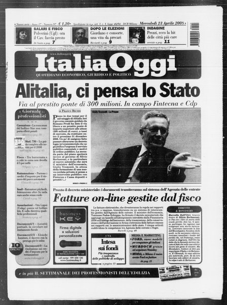 Italia oggi : quotidiano di economia finanza e politica